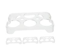 SOIMISS Set 4 Pezzi Portauova in Plastica Trasparente Per Frigorifero, Vassoio Ripiano Impilabile Per Conservazione Uova Sicura, Scatola Portauova Multifunzionale Per Cucina Organizzata