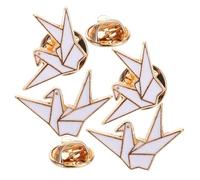SOIMISS Set 4 Pezzi Spille a Forma Di Gru Origami in Lega Di Zinco, Gioielli Creativi e Versatili Per Donna, Decorazione Elegante Per Vestiti e Accessori Quotidiani