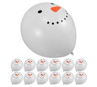 SOIMISS Set 50 Palloncini Natalizi in Lattice a Forma di Pupazzo di Neve Decorazioni per Feste di Natale Palloncini Resistenti Bianchi per Addobbi Festivi