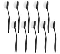 SOIMISS Set da 10 Pennelli da Trucco Ovali a Forma di Spazzolino da Denti, Pennelli per Fondotinta Liquido Setole Morbide, per Contouring e Sfumatura, Portatili per Uso Quotidiano