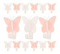 SOIMISS Set da 30 Ganci da Parete in Plastica Autoadesivi a Forma di Farfalla, senza Foratura, Resistenti e Facili da Applicare per Organizzazione Casa in Cucina, Bagno e Soggiorno