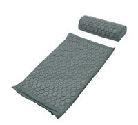 SOIMISS Set di Cuscini e Tappetino per Terapia Agopuntura Include Cuscino Shiatsu e Borsa per a Schiena e Collo Adatto a Persone Alte Grigio
