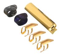 SOIMISS Set di Slide per Chitarra in Metallo con Plettri e Anelli Scorrevoli per Dita, Compatibile con Chitarra Elettrica, Acustica e Ukulele, Accessori per Chitarristi con Custodia