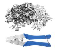 SOIMISS Set Pinze a Scatto e Clip di Fissaggio in Metallo ad Alta Resistenza per Gabbie di Conigli Cani Uccelli e Polli 301 Pezzi Morsetti e Pinza Ergonomica per Assemblaggio e