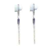 SOIMISS Spazzolino Per Dentiere Doppia Testa Trasparente 2 Pezzi Spazzolino Per La Pulizia Delle Dentiere Setole in Nylon Resistente Impugnatura Antiscivolo Per Igiene Orale Quotidiana Protesi