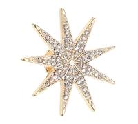 SOIMISS Spilla Retro Forma di Sei Punte con Cristalli Distintivo in Lega Durevole per Abbigliamento Zaino e Cappelli Accessorio Femminile Elegante e Brillante