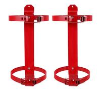 SOIMISS Staffa di Montaggio per Estintore 2 Pezzi in Ferro Rosso, Supporto da Parete Regolabile per Estintori 3-4kg, Facile Installazione e Risparmio Spazio per Garage e Abitazioni