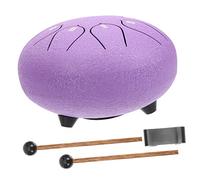 SOIMISS Steel Tongue Drum Note Portable Small Percussion Instrument For Adults Hand Play Relaxation Yoga Meditation Durable Flower Pattern Design