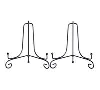 SOIMISS Supporti Portapiatti in Ferro Battuto 2 Pezzi 15 Cm Porta Ricettario Espositore da Tavolo per Cucina e Sala da Pranzo Cavalletti Decorativi per Piatti e Libri