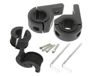 SOIMISS Supporto per Luci Moto 20-30mm Clip Morsetto Antiscivolo e Antishock per Manubrio e Fari Moto Accessori Turismo