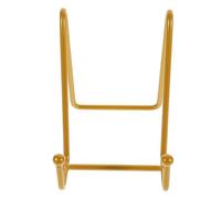 SOIMISS Supporto per Quadri in Ferro Cavalletto Robusto e Portapiatti in Metallo per Esposizione da Tavolo, Misura Media, per Cucina, Ufficio e Galleria D’Arte, Finitura Bronzo Antico