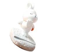 SOIMISS Supporto per Telefono Coniglio in Resina Sintetica Bianco Decorazione da Scrivania Carino e Fermo per Cellulare come Ornamento da Tavolo