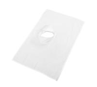 SOIMISS Telo Copriforo Per Viso Per Lettini Da Massaggio, Lenzuolo Per Massaggi Satinato Bianco, Copertura Respirabile Per Centri Estetici e Saloni Di Bellezza