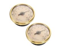 SOIMISS Termometro da Esterno e Interno Quadrante Rotondo, Termometro Decorativo per Giardino e Serra, Indicatore di Temperatura Analogico per Casa e Spazi Interni, Set da 2 Pezzi