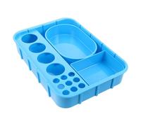 SOIMISS Vassoio per Farmaci Medico in Plastica Blu Scomparti Integrati, Supporta Rapida e Risparmio Spazio, per Somministrazione a Letto