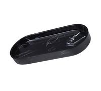 SOIMISS Vassoio Portaoggetti Marmo Nero da Bagno Organizer Compatto in Resina Effetto Marmo per Gioielli Profumi e Asciugamani Elegante e Facile da Pulire per Bancone del Bagno