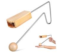 SOIMISS Vibraslap in Legno Strumento Percussivo Portatile Suono Unico per Performance Live, Feste e Musicoterapia Strumento Musicale Versatile per Principianti e Professionisti