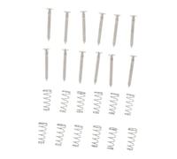 SOIMISS Viti e Molle per Pickup Chitarra Elettrica Single Coil in Metallo Resistente Accessori Montaggio per Sostituzione e Manutenzione Finitura Argento