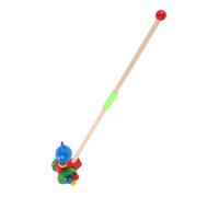 SOIMISS Wooden Push Cart Walker With Cute Animal Design Safe Rounded Edges Push Along Toy For Learning Walking Stability And