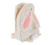 SOIMISS Zaino Piccolo per Orecchie da Coniglio Regolabile e Leggero Zainetto Asilo per Bambine Anni Zaino Bianco Ergonomico per Scuola dell'Infanzia e Viaggi