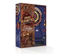 Soirée fléchettes: Coffret avec 1 cible en métal, 4 verres à shots, 4 fléchettes aimantées et 1 livre de 20 recettes de shots