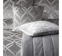 SOIRE'E Soiree Belfort - Cuscino imbottito in jacquard, 43 x 43 cm, colore: Argento