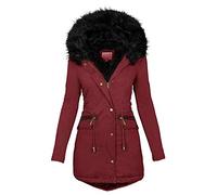 SOIUTAO - Cappotto da donna, Giacca con cappuccio, Taglia grande, Teddy, Giacca invernale, Casual, Monocromatica, Abbigliamento esterno, Giubbotto funzionale, Giubbotto in pile, Parka, 4XL