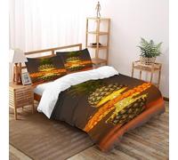 SOJFGSNAJ Ananas esplodente Copripiumino Fibra Di Poliestere Copripiumino in Fibra Ultra Fine Stampa 3D Set Di Biancheria Da Letto Tre Pezzi Super King（260x220cm）