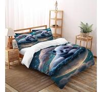 SOJFGSNAJ colombo Copripiumino in Fibra A Doppio Strato Fibra Di Poliestere Copripiumino in Fibra Ultra Fine Stampa 3D Set Di Biancheria Da Letto King（220x240cm）
