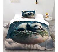 SOJFGSNAJ colombo Copripiumino in Fibra A Doppio Strato Totem mitico Ipoallergenico Copripiumino in Fibra Ultra Fine Stampa 3D Set Di Due Pezzi Sul Letto Single（135x200cm）