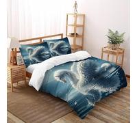 SOJFGSNAJ Desiderio Pot Copripiumino A Doppio Strato Fibra Di Poliestere Copripiumino in Fibra Ultra Fine Stampa 3D Set Di Tre Pezzi Sul Letto Double(200x200cm)