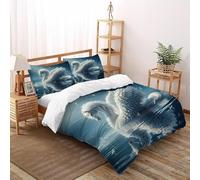 SOJFGSNAJ Desiderio Pot Copripiumino Morbido Copripiumino in Fibra Ultra Fine Stampa 3D Set Di Tre Pezzi Sul Letto King(220x240cm)