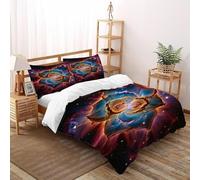 SOJFGSNAJ Gente strana Copripiumino in Fibra A Doppio Strato Totem di fiori Morbido Copripiumino in Fibra Ultra Fine Stampa 3D Tuta in Tre Pezzi King（220x240cm）