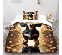 SOJFGSNAJ Luna colombo Copripiumino Morbido E Confortevole Copripiumino in Fibra Ultra Fine Stampa 3D Set Di Due Pezzi Sul Letto Single（135x200cm）