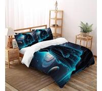 SOJFGSNAJ Morte Copripiumino A Doppio Strato totem Morbido E Confortevole Copripiumino in Fibra Ultra Fine Stampa 3D Set Di Biancheria Da Letto Tre Pezzi Double（200x200cm）