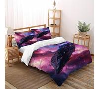 SOJFGSNAJ nave da guerra Copripiumino A Doppio Strato totem Morbido E Confortevole Copripiumino in Fibra Ultra Fine Stampa 3D Set Di Tre Pezzi Sul Letto Double（200x200cm）