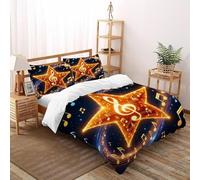 SOJFGSNAJ Sinfonia stellare Copripiumino A Doppio Strato totem Morbido E Confortevole Copripiumino in Fibra Ultra Fine Stampa 3D Set Di Tre Pezzi Sul Letto Super King（260x220cm）