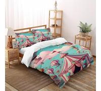 SOJFGSNAJ Strana volpe Copripiumino A Doppio Strato Ipoallergenico Copripiumino in Fibra Ultra Fine Stampa 3D Set Di Tre Pezzi Sul Letto Double（200x200cm）