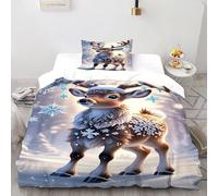 SOJFGSNAJ Strano drago Copripiumino A Doppio Strato animali della giungla di fiori Morbido E Confortevole Copripiumino in Fibra Ultra Fine Stampa 3D Set Di Due Pezzi Sul Letto Single（135x200cm）