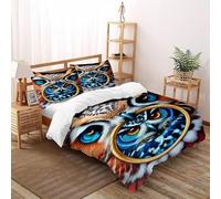 SOJFGSNAJ The aquila Among aquilas Copripiumino Morbido Copripiumino in Fibra Ultra Fine Stampa 3D Set Di Biancheria Da Letto Tre Pezzi Double(200x200cm)