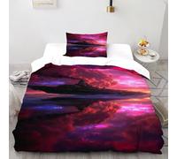 SOJFGSNAJ The Red Duee Copripiumino A Doppio Strato totem Fibra Di Poliestere Copripiumino in Fibra Ultra Fine Stampa 3D Set Di Biancheria Da Letto Due Pezzi Single(135x200cm)