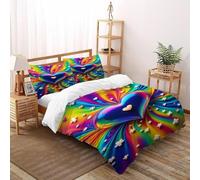 SOJFGSNAJ totem amore Copripiumino A Doppio Strato Morbido E Confortevole Copripiumino in Fibra Ultra Fine Stampa 3D Set Di Tre Pezzi Sul Letto King（220x240cm）