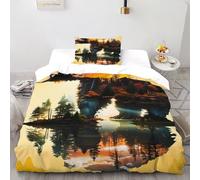 SOJFGSNAJ tuoni e fulmini Copripiumino Totem mitico Ipoallergenico Copripiumino in Fibra Ultra Fine Stampa 3D Set Di Due Pezzi Sul Letto Single（135x200cm）