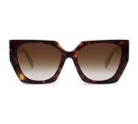 SOJOS Occhi Di Gatto Occhiali Da Sole Per Donna Grandi Retrò Vintage Quadrati Protezione UV Occhiali SJ2205 Con Tartaruga Scura Telaio/Marrone Lente