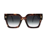 SOJOS Quadrati Occhiali da Sole Donna Gatto Grandi Rettangolari Vintage Occhiali da Sole Ragazza Protezione UV400 Moda Grande Telaio Sfumature SJ2194 Con Leopardi Telaio
