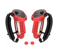 SoJumpvr Copertura per manopole per controller compatibile con accessori Meta Quest 3S/Quest 3, cinturino da polso con apertura della batteria, cinghie per nocche con spugna allargata e ispessita (non