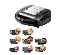 SOKANY 8-IN-1 Multifunzione 750W [ Panwichmaker, waffle iron, grill a contatto, Donut Maker, Hot Dog, Noce, Biscotti, Madeline Cake ] 8 piastre antiaderenti, pulizia facile