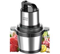 SOKANY Tritatutto Elettrico Ciotola in Acciaio Inox 2 Velocità con 4 Lame Affilate Frullatore Tritatutto con Motore Potente Robot da Cucina per Frutta Verdura Carne Spezie (SK-7028, 800W, 4L)