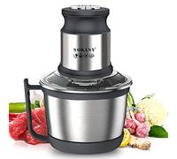 SOKANY Tritatutto Elettrico Ciotola in Acciaio Inox 2 Velocità con 4 Lame Affilate Frullatore Tritatutto con Motore Potente Robot da Cucina per Frutta Verdura Carne Spezie (SK-7027, 800W, 3L)