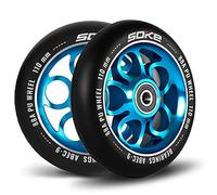 SOKE Ruote per scooter 1679, 5 x 12 x 12 cm, 2 pezzi, oro, durevoli, per bambini, adolescenti, adulti, professionisti, adatti per scooter Razor/Cox/Albott e la maggior parte degli scooter Freestyle